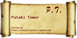 Pataki Tomor névjegykártya